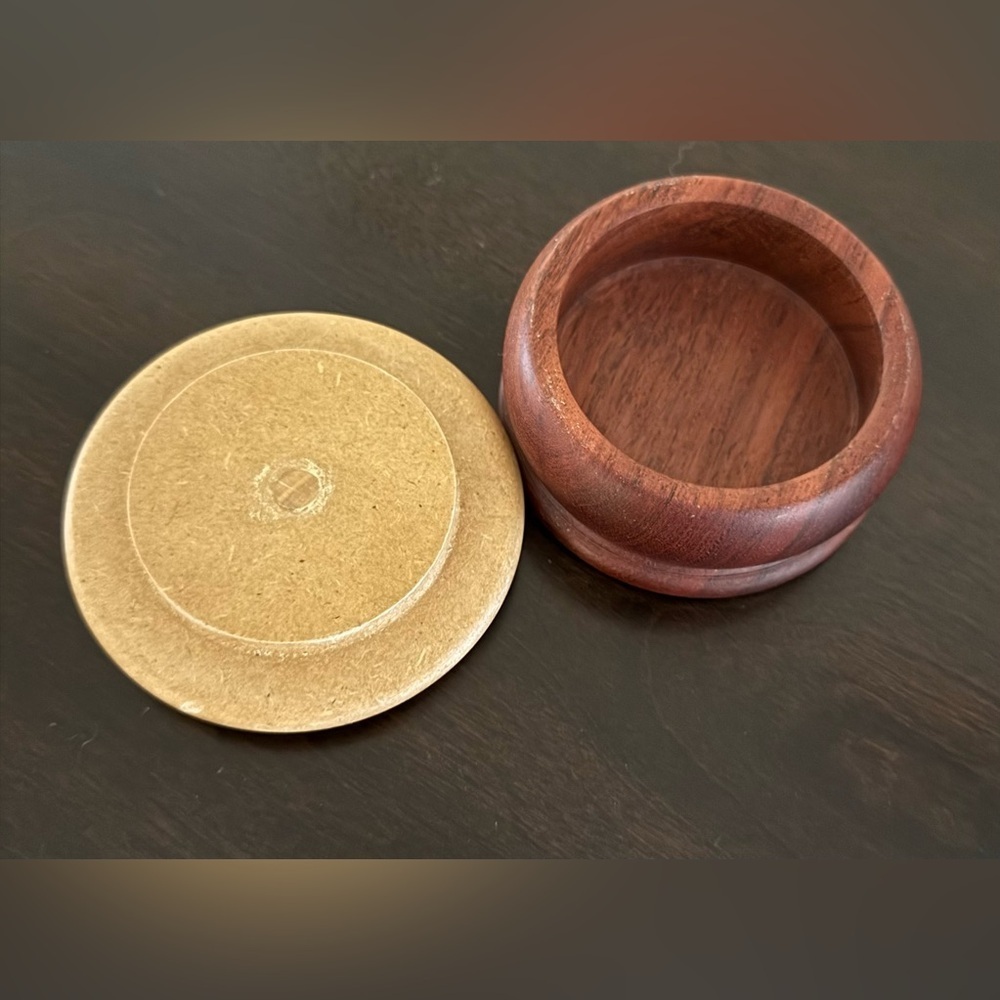 Decorative Inlay Wooden Trinket Box | Vintage Star Inlay Round   Keepsake Box - Picture 3 of 3